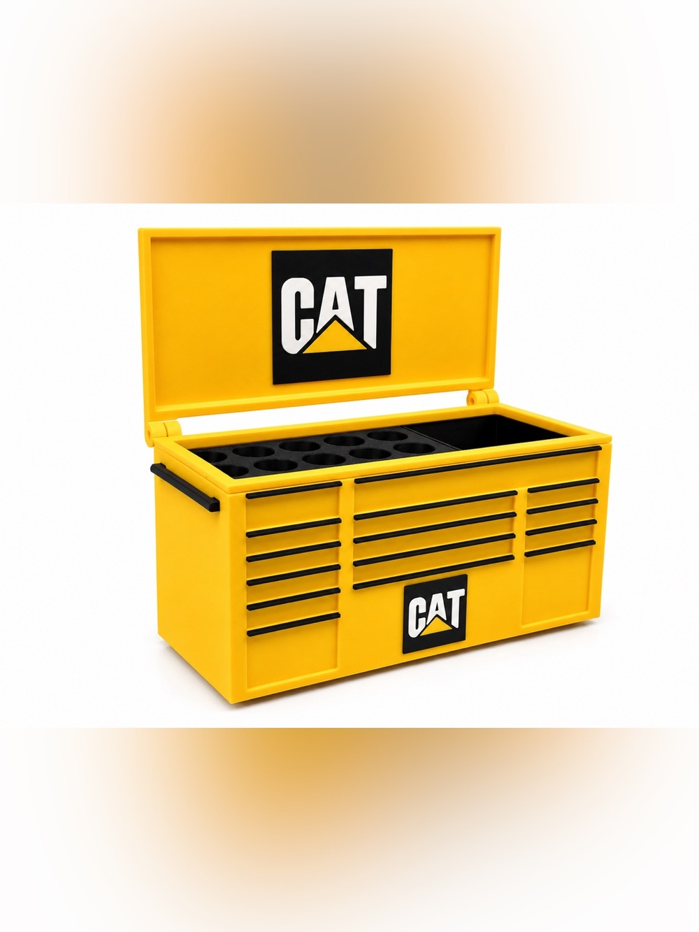 Cat Mini Toolbox Pen And Trinket Holder Desk Top Organizer Caterpillar